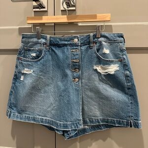 American Eagle Denim Mom Skort size 8